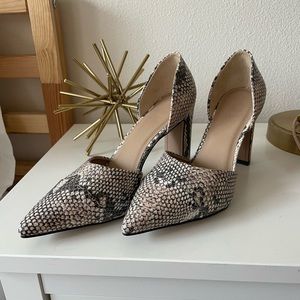 Never worn ABLE snakeskin pumps